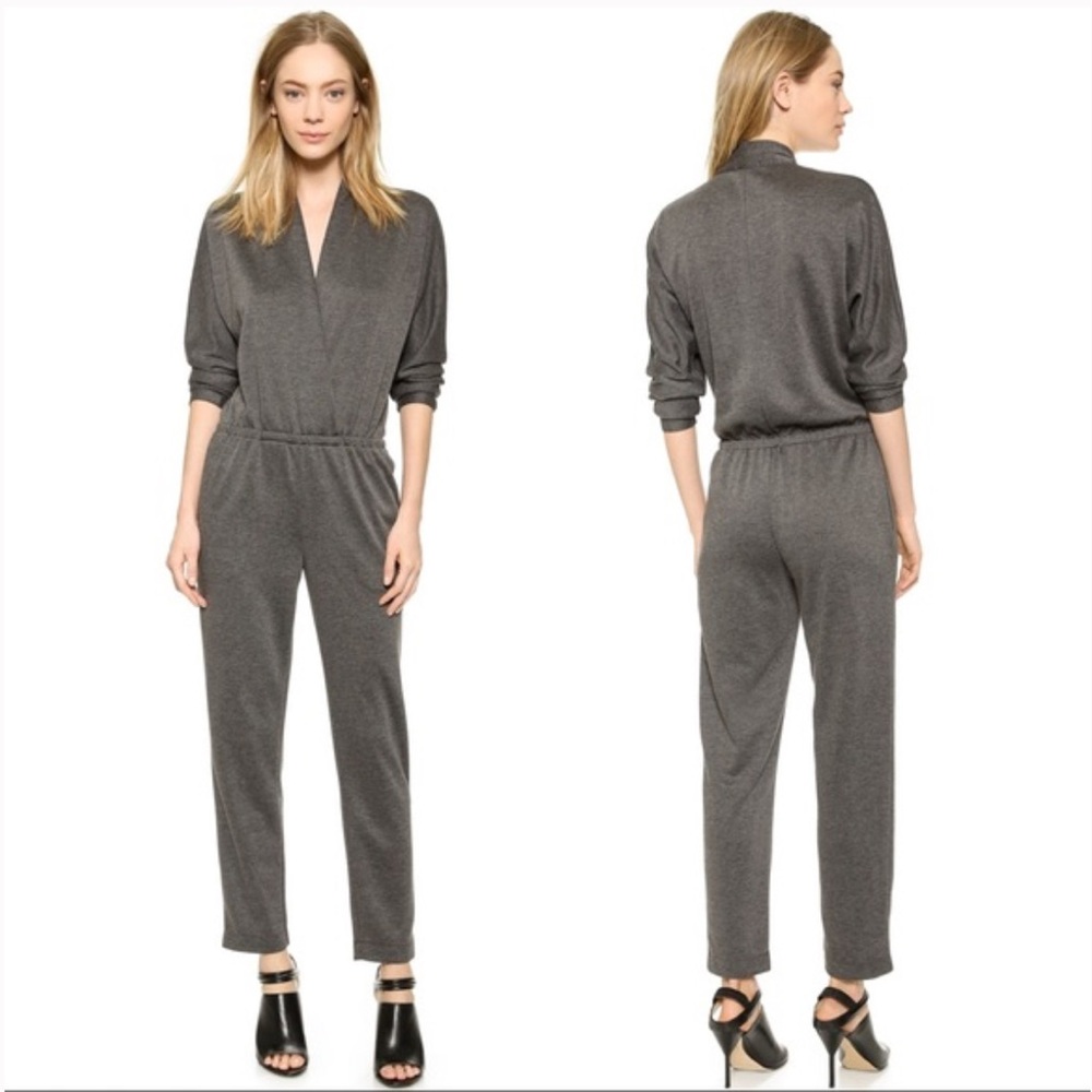 • Club Monaco • Women’s Briana Jersey Ponte Knit Jumpsuit Gray